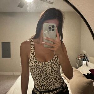 Aritzia leopard bodysuit